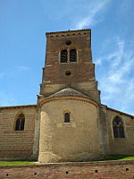 France, Ain, Monthieux (La Dombes), Eglise romane du 12eme (5)